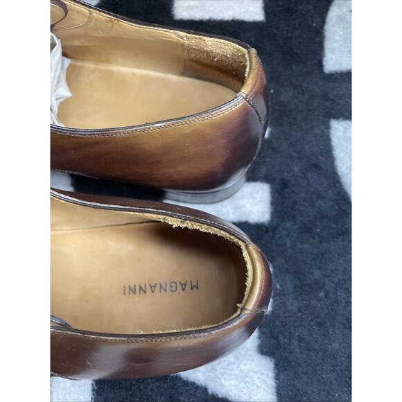 MAGNANNI ‘HARLAN’ MENS BRITISH TOBACCO BURNISHED CAP-TOE OXFORD SIZE 11.5 $425 main image 5